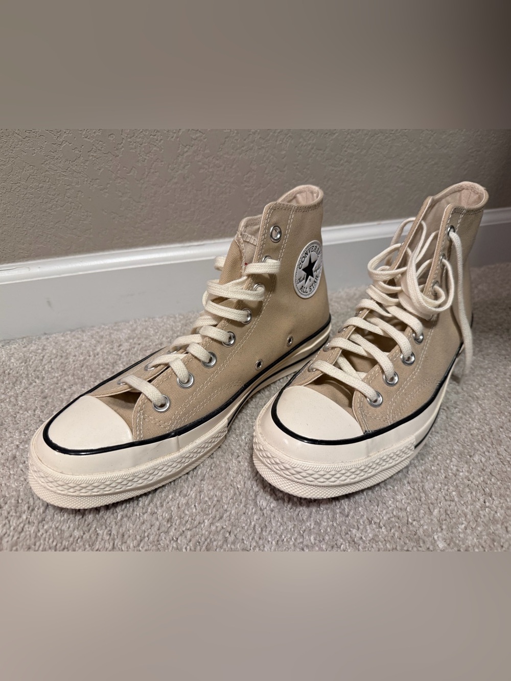 Converse Chuck 70 Vintage Canvas High Top Sneaker in Oatmilk - Picture 2 of 5